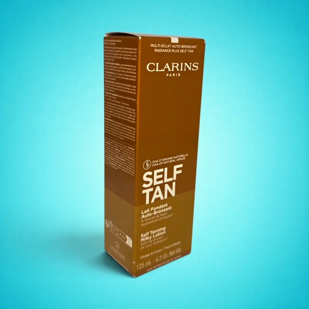 New Clarins Self Tan Radiance-Plus Self Tanning Milky Lotion Face Body 4.2oz